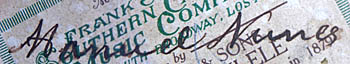 Nunes signature on ukulele label